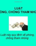 Bài giảng Luật phòng, chống tham nhũng