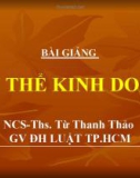 Bài giảng Chủ thể kinh doanh: Chương 2 - NCS.ThS. Từ Thanh Thảo