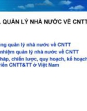 Quản lý NN về Công Nghệ Thông tin