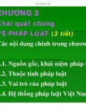 Bài giảng Pháp luật đại cương - Chương 2 Khái quát chung về pháp luật