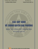 các quy định về chính quyền địa phương phục vụ công tác thanh tra ngành nội vụ: phần 1