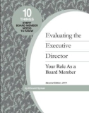 Evaluating the Executive Director Your Role As a Board Member