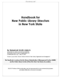 Handbook for New Public Library Directors in New York State