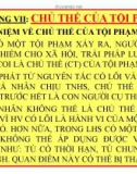 Bài giảng Luật Hình sự Việt Nam: Chương VII - ThS. Trần Đức Thìn