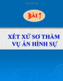 Bài giảng Luật Tố tụng Hình sự: Bài 7 - ThS. Võ Thị Kim Oanh