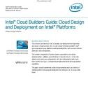 INTEL@ CLOUD BUILDERS GUIDE: CLOUD DESIGN AND DEPLOYMENT ON INTEL@ PLATFORMS