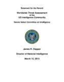 Statement for the Record Worldwide Threat Assessment of the US Intelligence Community Senate Select Committee on Intelligence