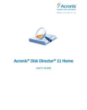 Acronis® Disk Director® 11 Home User's Guide