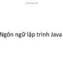 Bài giảng Ngôn ngữ lập trình Java - Bài 3: Cơ bản về đối tượng. Những đối tượng dữ liệu đơn giản