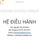 Bài giảng Hệ điều hành: Chương 0 - ThS. Nguyễn Thị Hải Bình