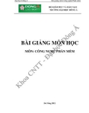 Bài giảng Công nghệ phần mềm - Đại học Đông Á