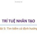 Bài giảng Trí tuệ nhân tạo: Bài 5 - Trương Xuân Nam