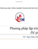 Bài giảng Phương pháp lập trình: Bài 8 - TS. Ngô Hữu Dũng