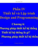 Bài giảng công nghệ phần mềm : Thiết kế và Lập trình part 1