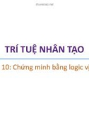 Bài giảng Trí tuệ nhân tạo: Bài 10 - Trương Xuân Nam