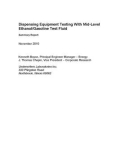 Dispensing Equipment Testing With Mid-Level Ethanol/Gasoline Test Fluid