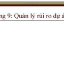 Chương 9: Quản lý rủi ro dự án