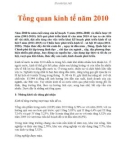 Tổng quan kinh tế năm 2010