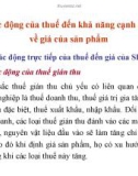 Bài giảngTác động của thuế đến khả năng cạnh tranh về giá của sản phẩm