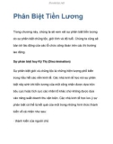 Phân Biệt Tiền Lương