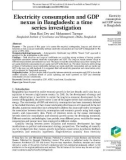 Electricity consumption and GDP nexus in Bangladesh: A time series investigation