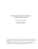 Social Attitudes and Economic Development: An Epidemiological Approach