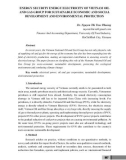 Energy security energy electricity of Vietnam oil and gas group for sustainable economic and social development and environmental protection