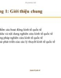 Bài giảng Kinh tế quốc tế - Chương 1: Giới thiệu chung