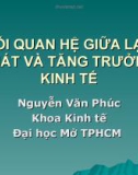 MỐI QUAN HỆ GIỮA LẠM PHÁT VÀ TĂNG TRƯỞNG KINH TẾ