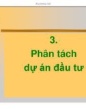 Phân tách dự án đầu tư