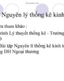 Bài giảng Nguyên lý thống kê kinh tế - ĐH Ngoại thương