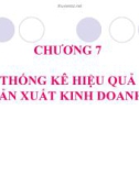 Bài giảng Nguyên lý thống kê kinh tế: Chương 7