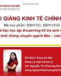 Bài giảng Kinh tế chính trị: Chương 2.1 - Nguyễn Thị Phương Dung