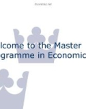 Welcome to the Master programme in Economics!