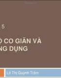 Bài giảng Bài 5: Độ co giãn và ứng dụng - Lê Thị Quỳnh Trâm