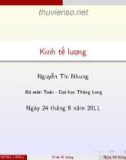 Bài giảng Kinh tế lượng: Chương 3 - Nguyễn Thị Nhung (ĐH Thăng Long)