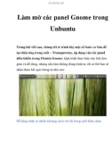 Làm mờ các panel Gnome trong Unbuntu