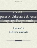 Lecture Computer Architecture and Assembly Language Programming - Lesson 23: Software interrupts