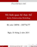 Bài giảng Phân tích yêu cầu phần mềm: Mô hình quan hệ thực thể - Trần Văn Hoàng