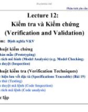 Bài giảng Phân tích yêu cầu phần mềm: Lecture 12 - Trần Văn Hoàng