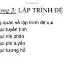 Bài giảng Lập trình C nâng cao - Chương 3: Lập trình đệ qui