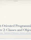 Object-Oriented Programming - Lecture 2: Classes and Objects