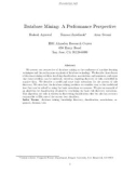 Database Mining: A Performance Perspective