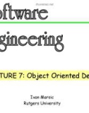 Lecture Software engineering: Lecture 7 - Ivan Marsic