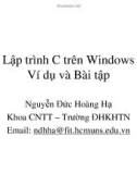 LẬP TRÌNH WINDOWS - Ví dụ và Bài tập