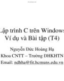 LẬP TRÌNH WINDOWS - Ví dụ và Bài tập (T4)