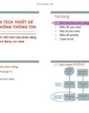 Bài giảng Phân tích thiết kế hệ thống thông tin - Chương 5: Mô hình hóa chức năng sử dụng use case