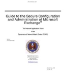 Guide to the Secure ConfiguratGuide Configuration and Administration of Microsoft Exchange