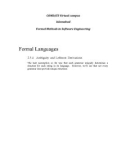 Lecture note Formal methods in software engineering - Lecture 2: Formal languages (cont)