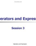 Lecture Elementary programming with C - Session 3: Operators and expressions